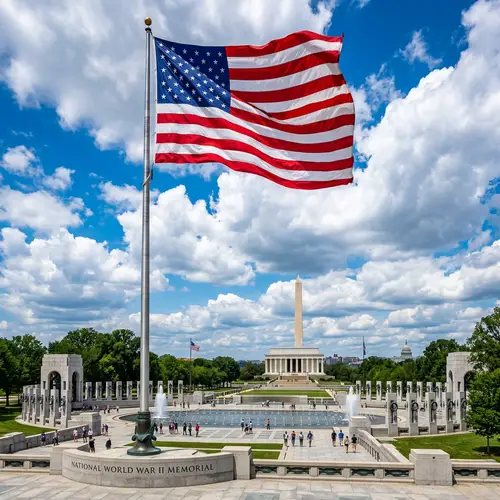 Majestic American Flag in Vibrant Colors | Outdoor Photography