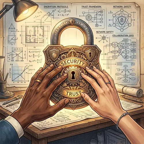 Enhancing Security & Fostering Trust: Symbolic Illustration