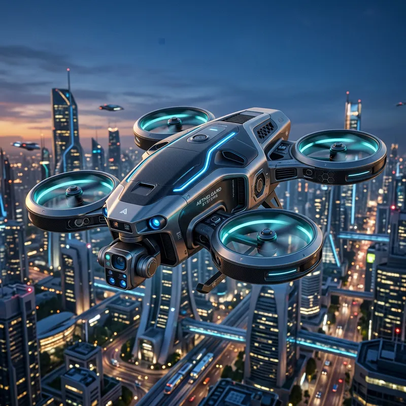 Futuristic Robotic Drone - Powerful and Elegant Technology