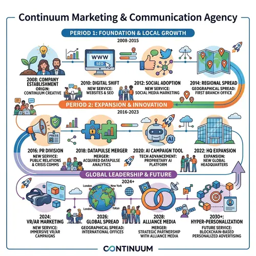 Marketing Agency Timeline: Growth, Milestones, and Achievements