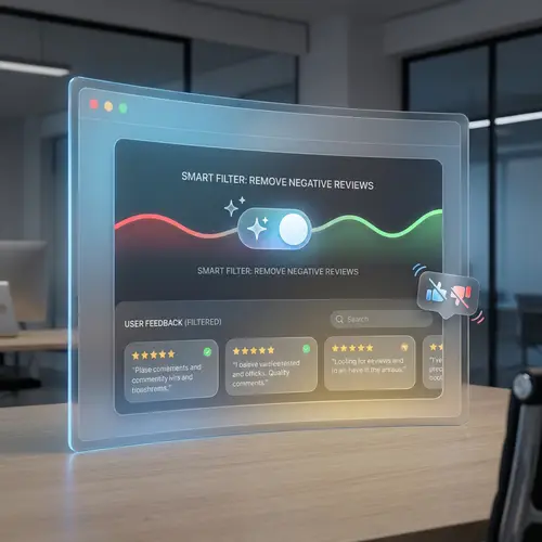 Magical Negative Review Filtering Option | Elegant Screen Interface