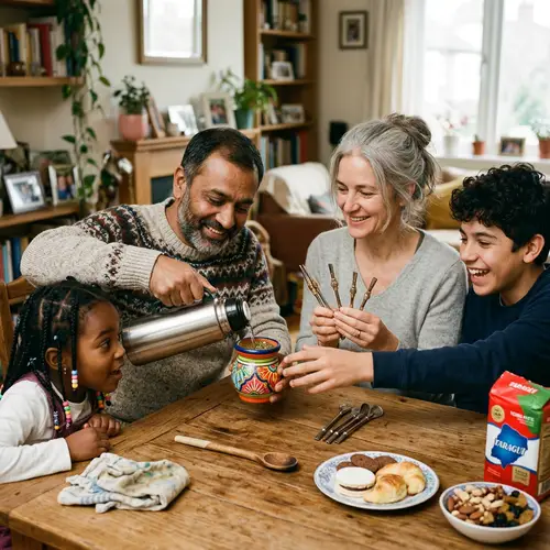 Multicultural Family Sharing Yerba Mate Tradition | Warm and Cosy Gathering