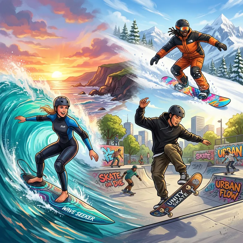 Passionate Boardriders Embracing Diverse Board Sports