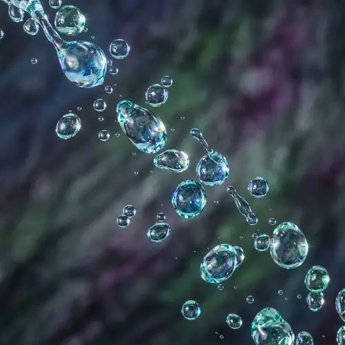 Abstract Water Droplets Art - Freshness & Contrast