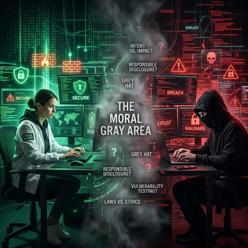 Exploring the Moral Gray Area in Ethical and Illegal Hacking