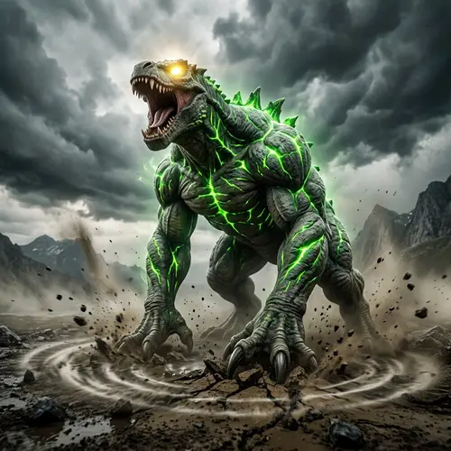 Monstrous Creature Unleashing Raw Energy | Legendary Beast