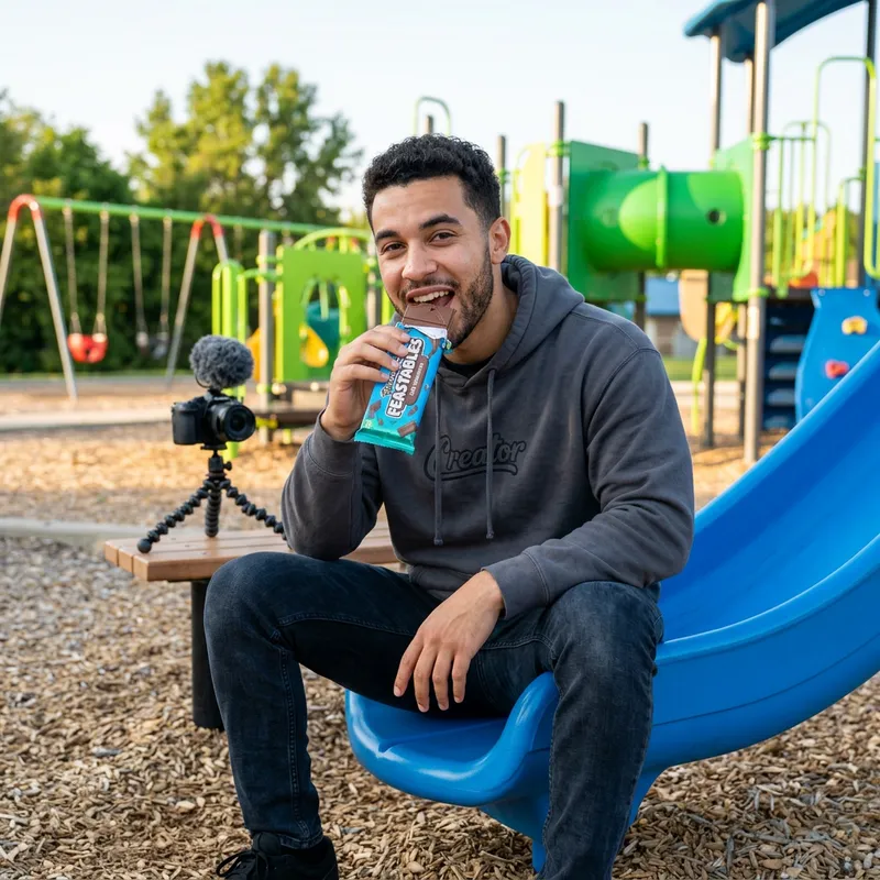 MrBeast Indulges in Feastables: Newest Playground Chocolate