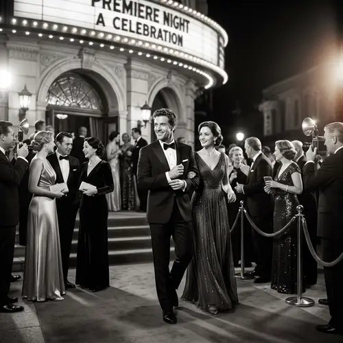 Vintage Red Carpet Event with Charismatic Attendees | Glamorous Setting