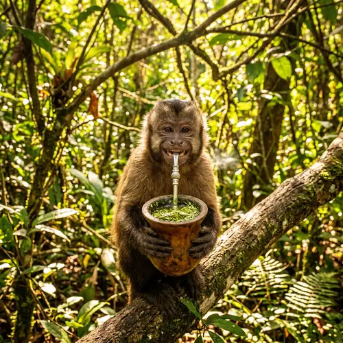 Radiant Sunlight and Yerba Mate: The Inquisitive Monkey's Morn