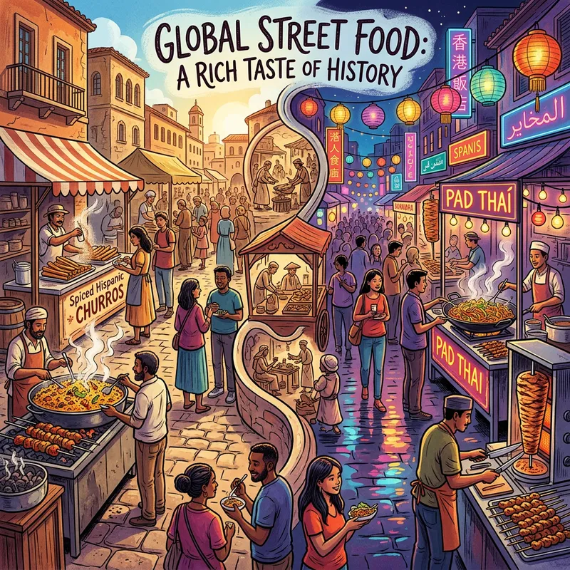 Explore Rich Street Food History Through Vibrant Illustrations Explore Rich Street Food History Through Vibrant Illustrations