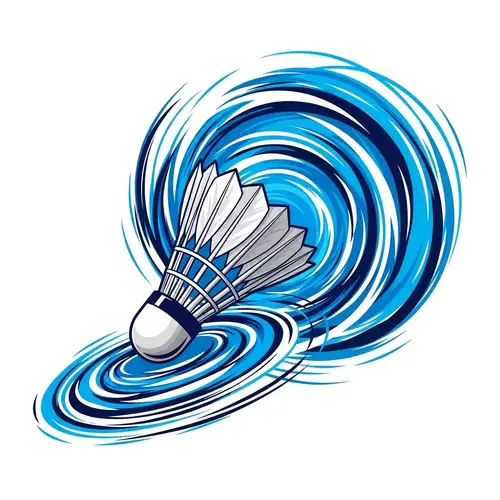 Dynamic Badminton Shuttlecock Impact Art