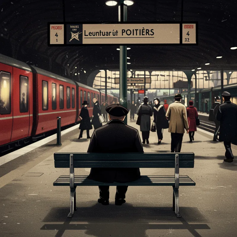 Book Cover Design: Man at Poitiers Station