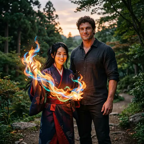 Supernatural Japanese Woman with Healing Fire Abilities