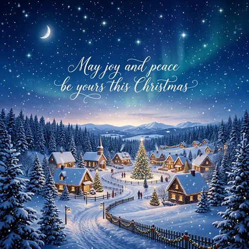 Magical Christmas Scene - Joy and Peace