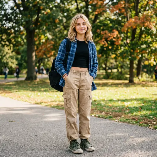 Blonde 13-Year-Old Girl in Casual Fashion