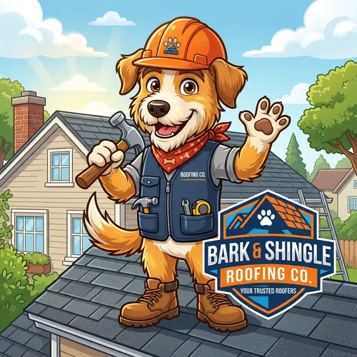 Cartoon Dog Mascot for Roofing Company