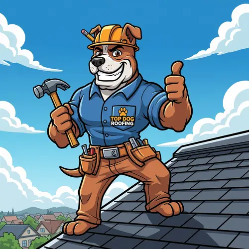 Cartoon Dog Mascot for Roofing Company