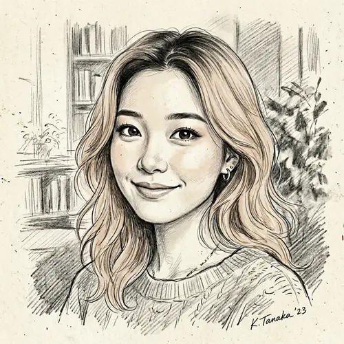 Captivating Pencil Sketch of a Young Asian Woman