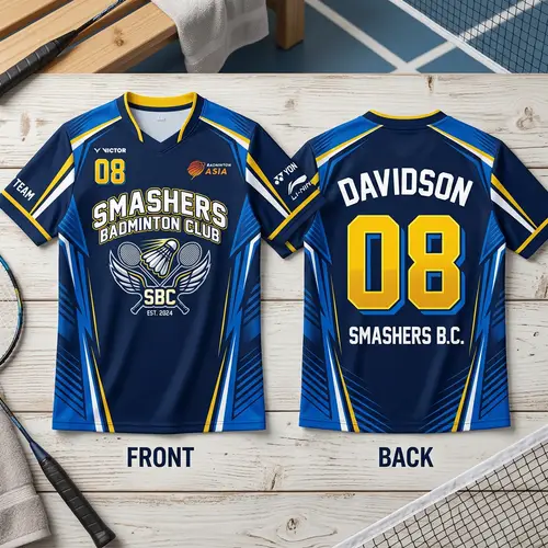 Custom Badminton Jersey T-Shirt Design