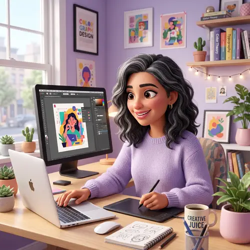 Hispanic Woman Graphic Designer Pixar Animation