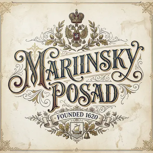 Designer Inscription 'MARIINSKY POSAD' | Unique Handcrafted Art