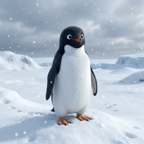 Snowy Penguin | 3D Animated Film Style