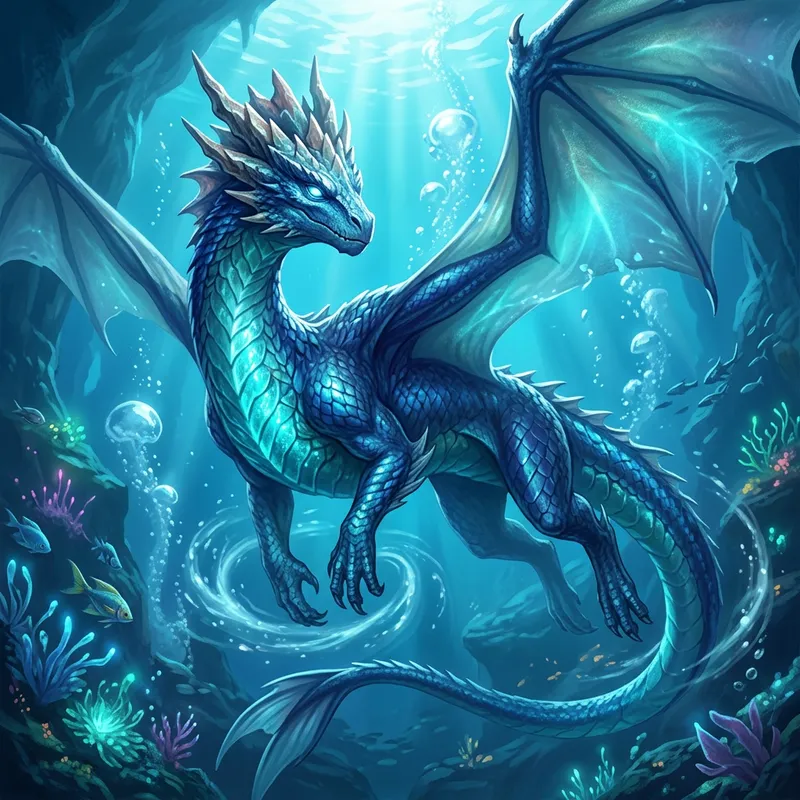 Aquadracone - Majestic Oceanic Dragon Aquadracone - Majestic Oceanic Dragon