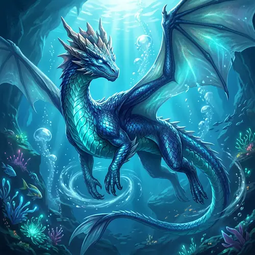Aquadracone - Majestic Water Dragon Pokémon