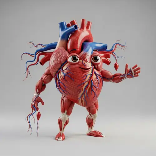 3D Human Heart Anatomy Character Model