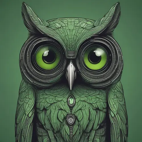 Owl with Camera Lens Eyes: A Unique Perspective