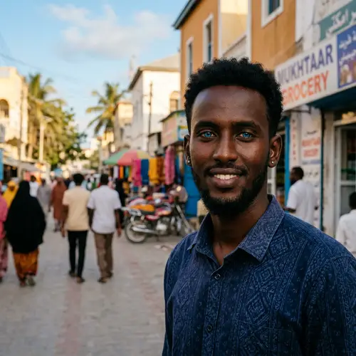 Somali Man with Blue Eyes