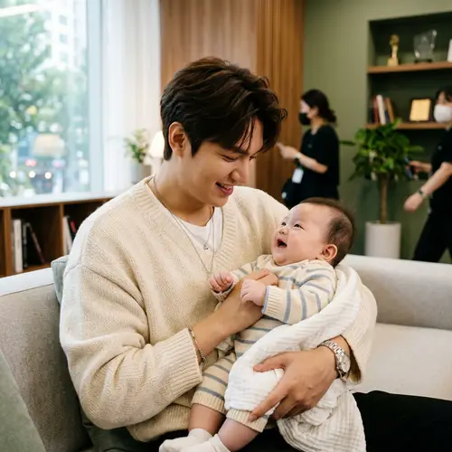 South Korean Male Pop Idol With Cooing Baby | Superstar Joy