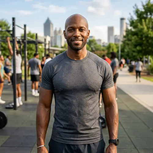 Fit 40-Year-Old African American Male Portrait