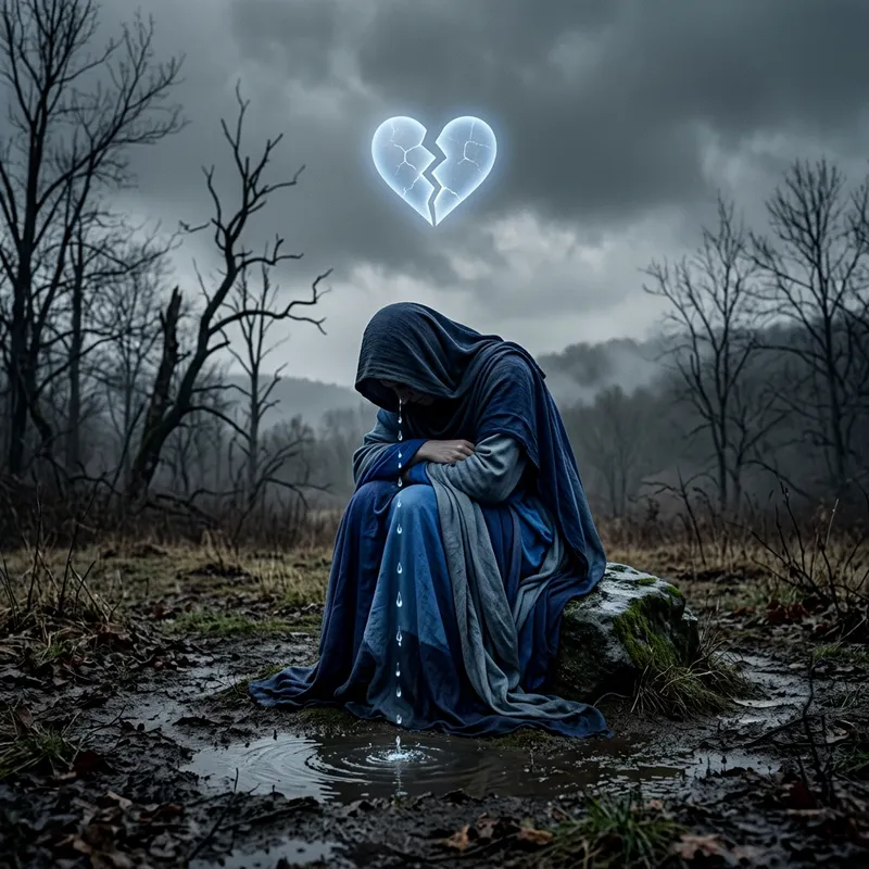 Visual Representation of Sadness in Blue Tones Visual Representation of Sadness in Blue Tones