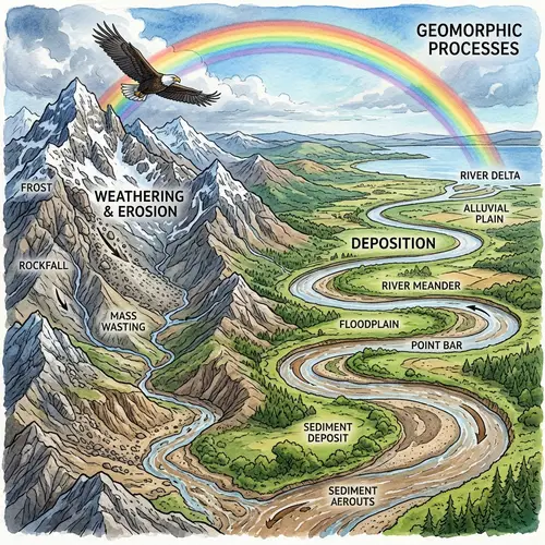 Illustration of Geomorphic Processes: Erosion and Deposition
