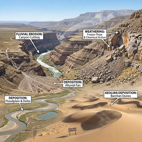 Geomorphic Processes: Erosion, Weathering, and Deposition