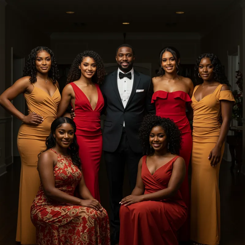 Elegant Family Portrait with Stylish Outfits