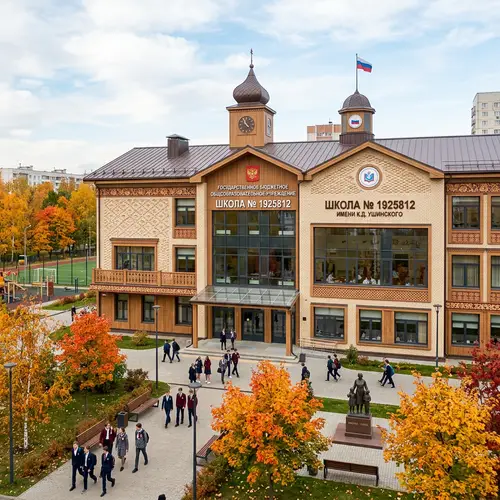 Modern Russian School Design: 2-Story Identity