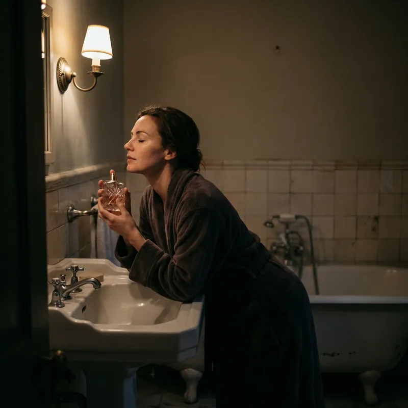 Experience Luxury: Perfume Moments in Dim Light