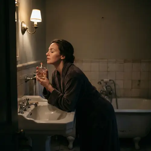 Experience Luxury: Perfume Moments in Dim Light