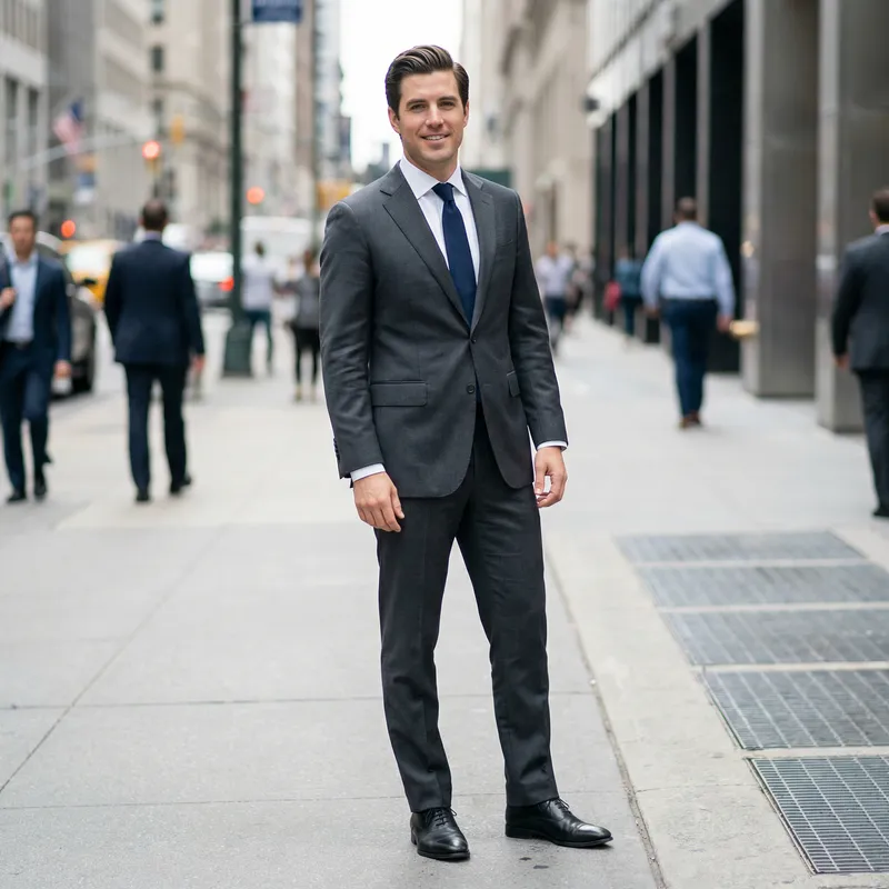 Handsome Caucasian Man in Stylish Professional Attire