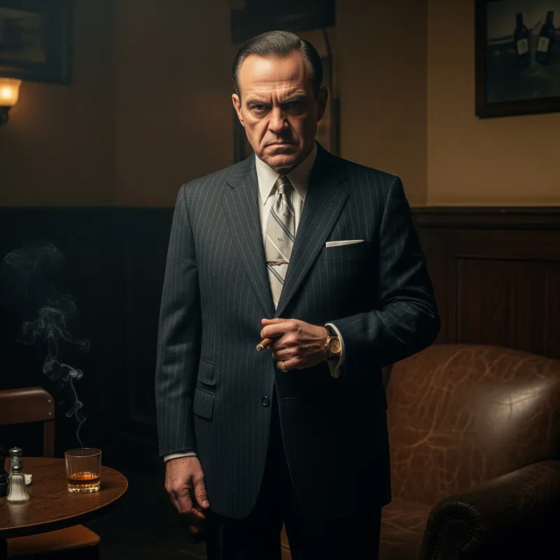 Italian Gangster in Tailored Suit: Confidence & Style Italian Gangster in Tailored Suit: Confidence & Style