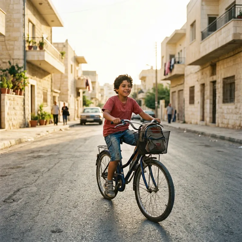 Hassnain's Joyful Bike Ride: A Childhood Adventure