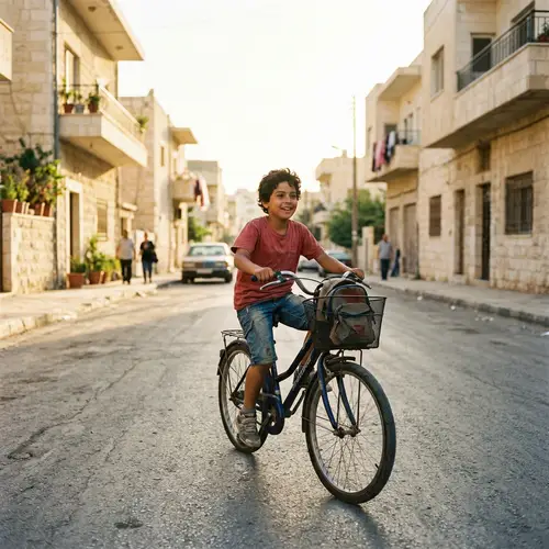 Hassnain's Joyful Bike Ride: A Childhood Adventure
