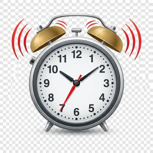 128x128 Circular Alarm Clock Icon PNG Image
