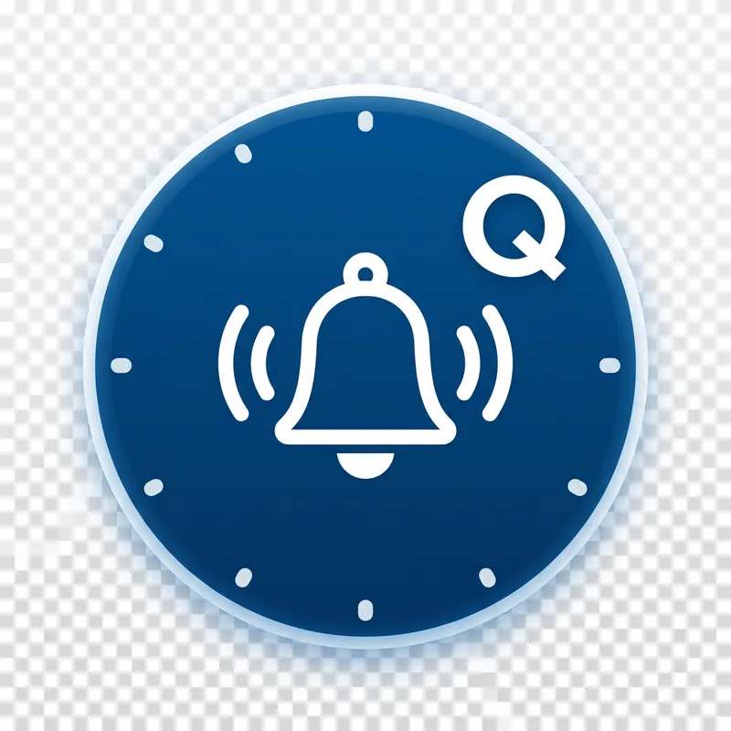 Circular Watch Alarm Icon Design - 128x128 PNG
