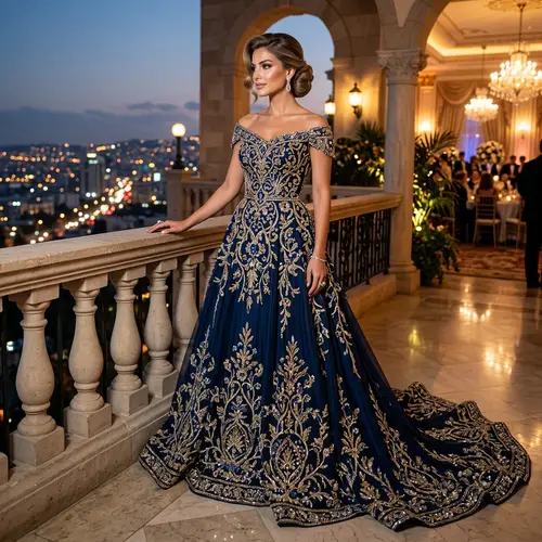 Luxurious Evening Gown with Stunning Patterns