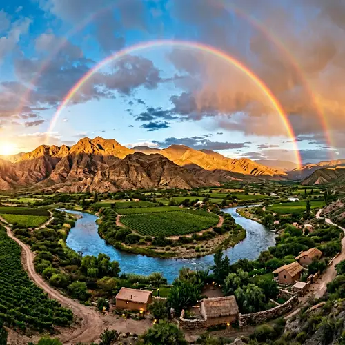 Panoramic View of Valles Calchaquies - Natural Beauty and Tranquillity
