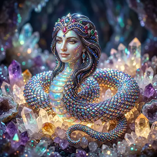 Enchanting Gem Shahmaran Mythical Creature