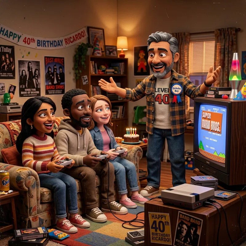 40-Year-Old Millennial Birthday: Fun Retro Video Game Party